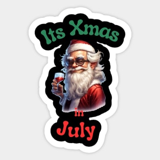 Santa Claus Christmas in July Sticker